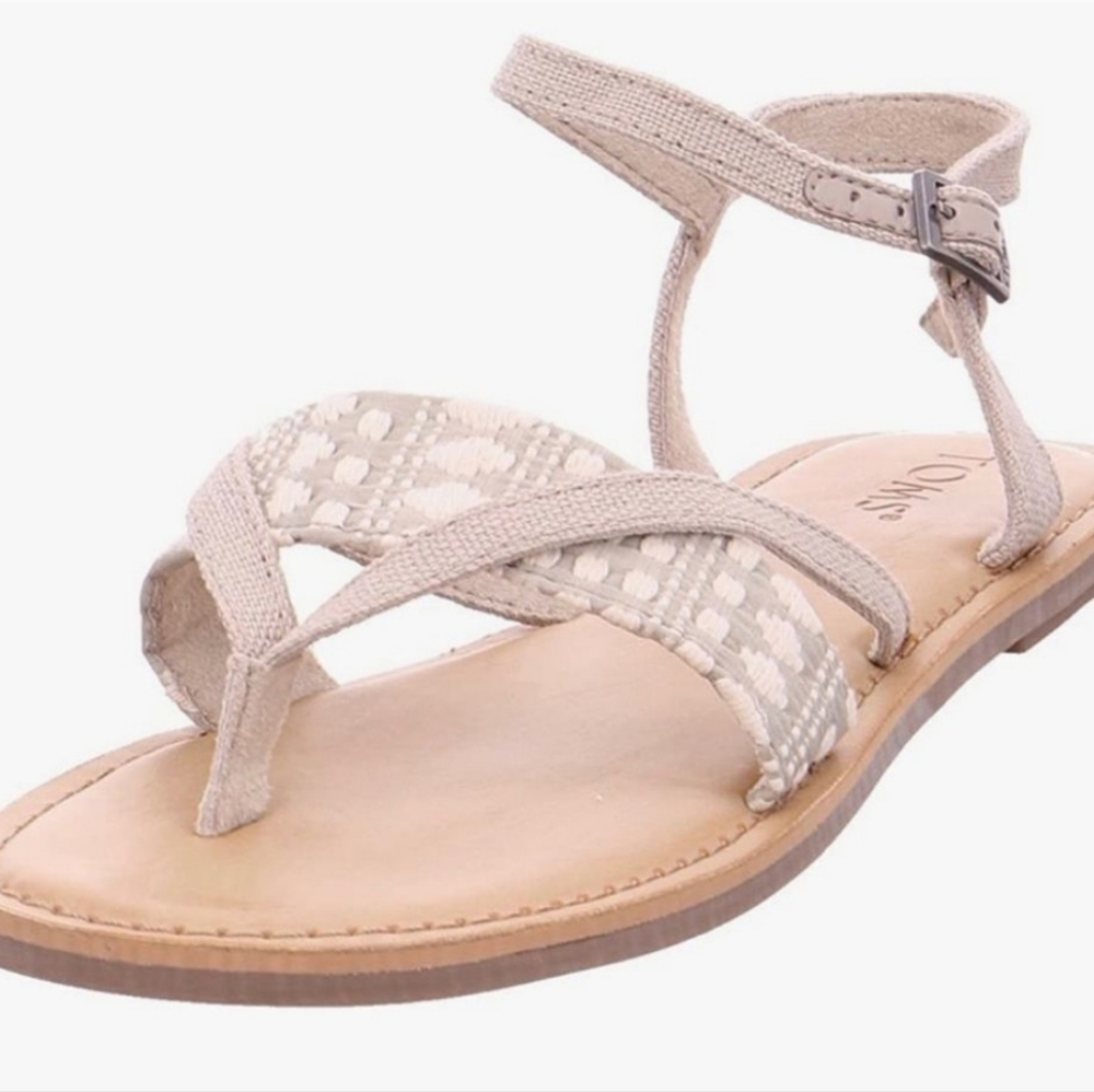 Tom's Lexie Novelty Canvas Sandal - Size 9